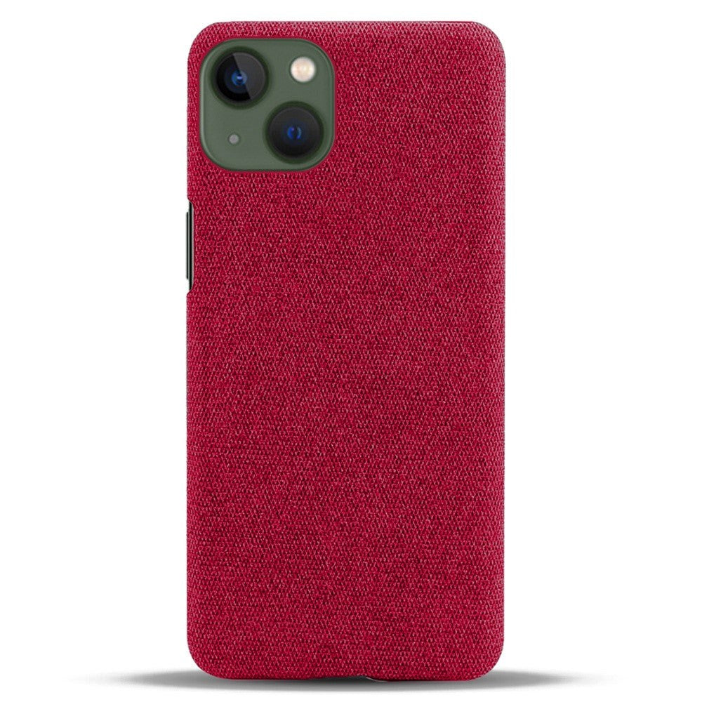 iPhone 14 Fabric Plastic Back Case - Red