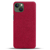 iPhone 14 Fabric Plastic Back Case - Red