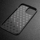 iPhone 14 Pro Carbon Fiber Flexible Plastic Case - Black