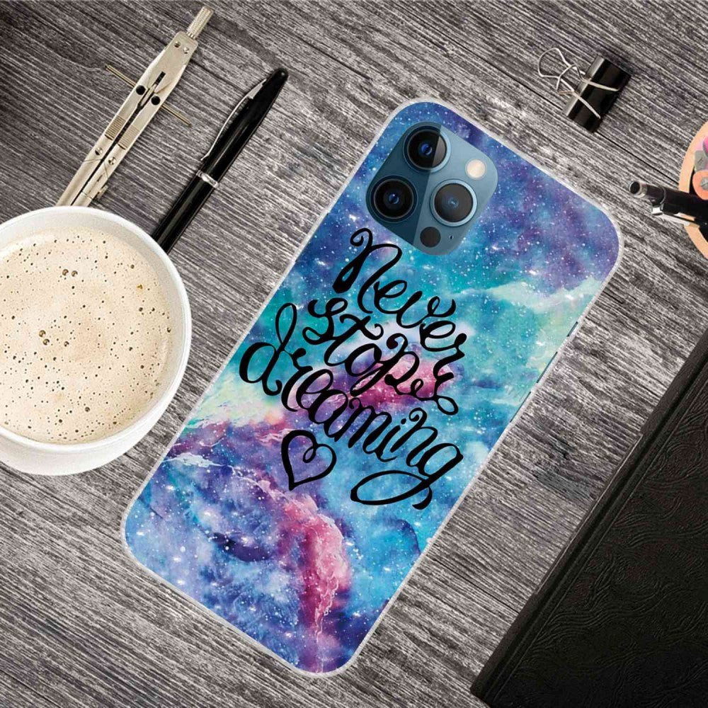 iPhone 14 Pro Flexible Plastic Case - "Never Stop Dreaming"