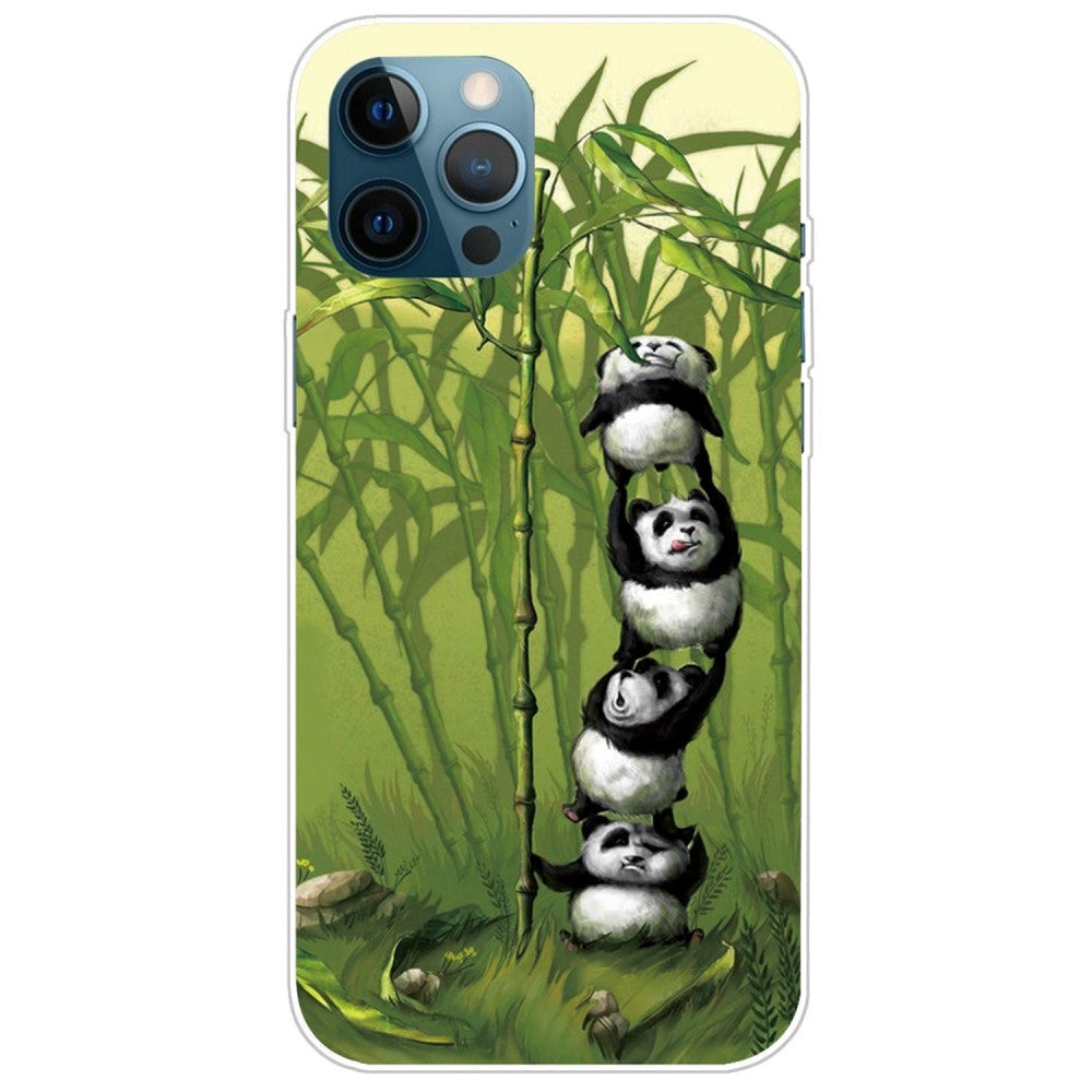 iPhone 14 Pro Flexible Soft Plastic Backcase - Pandas