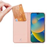 iPhone 14 Pro Dux Ducis Skin Pro Series Thin Wallet Case - Rose Gold