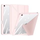 iPad 10.2" (2021 / 2020 / 2019) PU Leather / Plastic Flip Case - DUX DUCIS MAGI Series - Transparent / Pink