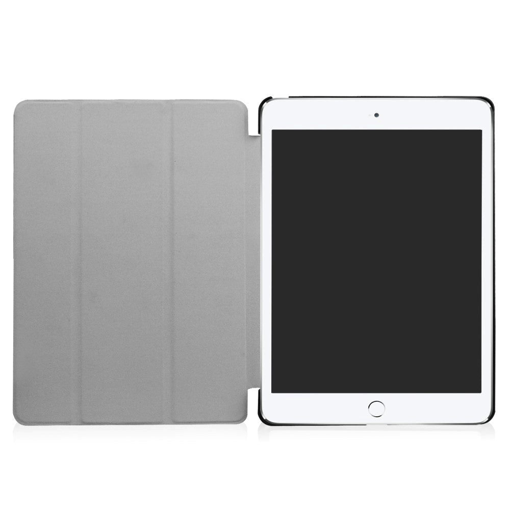 iPad (2018) / iPad (2017) Tri-Fold Leather Case "Don´t Touch My Pad" White / Black