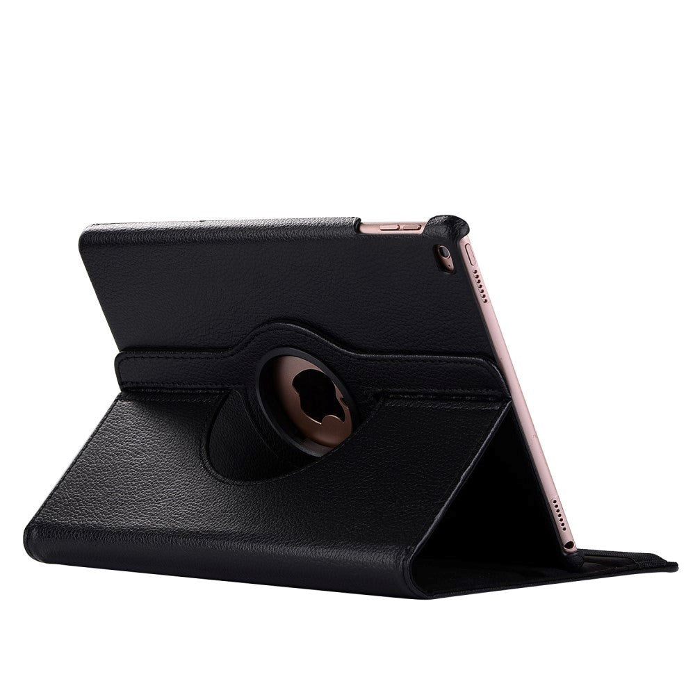 iPad (2018) / iPad (2017) Leather Case w. 360 Degree Stand Black