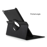 iPad 9.7 (2018-2017) / iPad Air / iPad Air 2 Litchi Leather Case w. 360 Degree Stand - Black