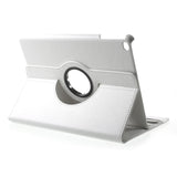 iPad 9.7 (2018-2017) / iPad Air / iPad Air 2 Litchi Leather Case w. 360 Degree Stand - White