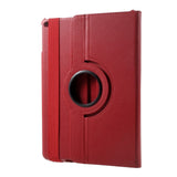 iPad 9.7 (2018-2017) / iPad Air / iPad Air 2 Litchi Leather Case w. 360 Degree Stand - Red