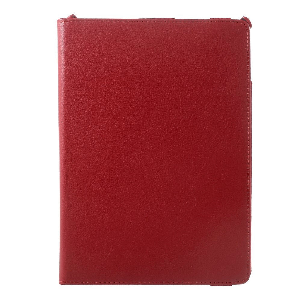 iPad 9.7 (2018-2017) / iPad Air / iPad Air 2 Litchi Leather Case w. 360 Degree Stand - Red