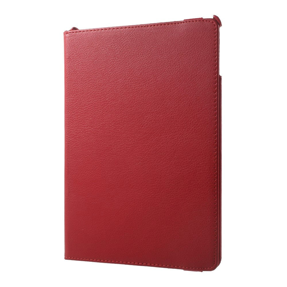 iPad 9.7 (2018-2017) / iPad Air / iPad Air 2 Litchi Leather Case w. 360 Degree Stand - Red