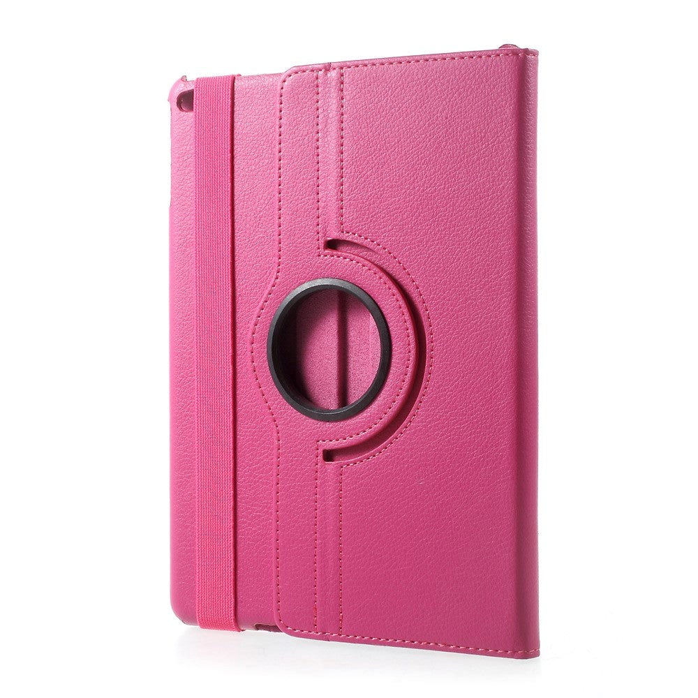 iPad 9.7 (2018-2017) / iPad Air / iPad Air 2 Litchi Leather Case w. 360 Degree Stand - Pink