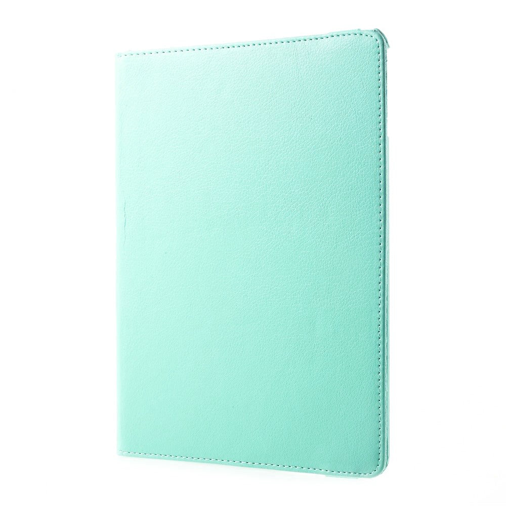 iPad 9.7 (2018-2017) / iPad Air / iPad Air 2 Litchi Leather Case w. 360 Degree Stand - Turquoise