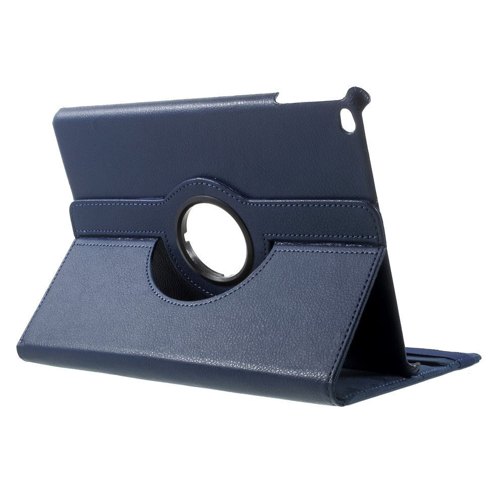 iPad 9.7 (2018-2017) / iPad Air / iPad Air 2 Litchi Leather Case w. 360 Degree Stand - Blue