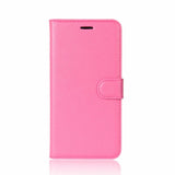 iPhone X / Xs Leather Wallet Case Soft Pouch Pink