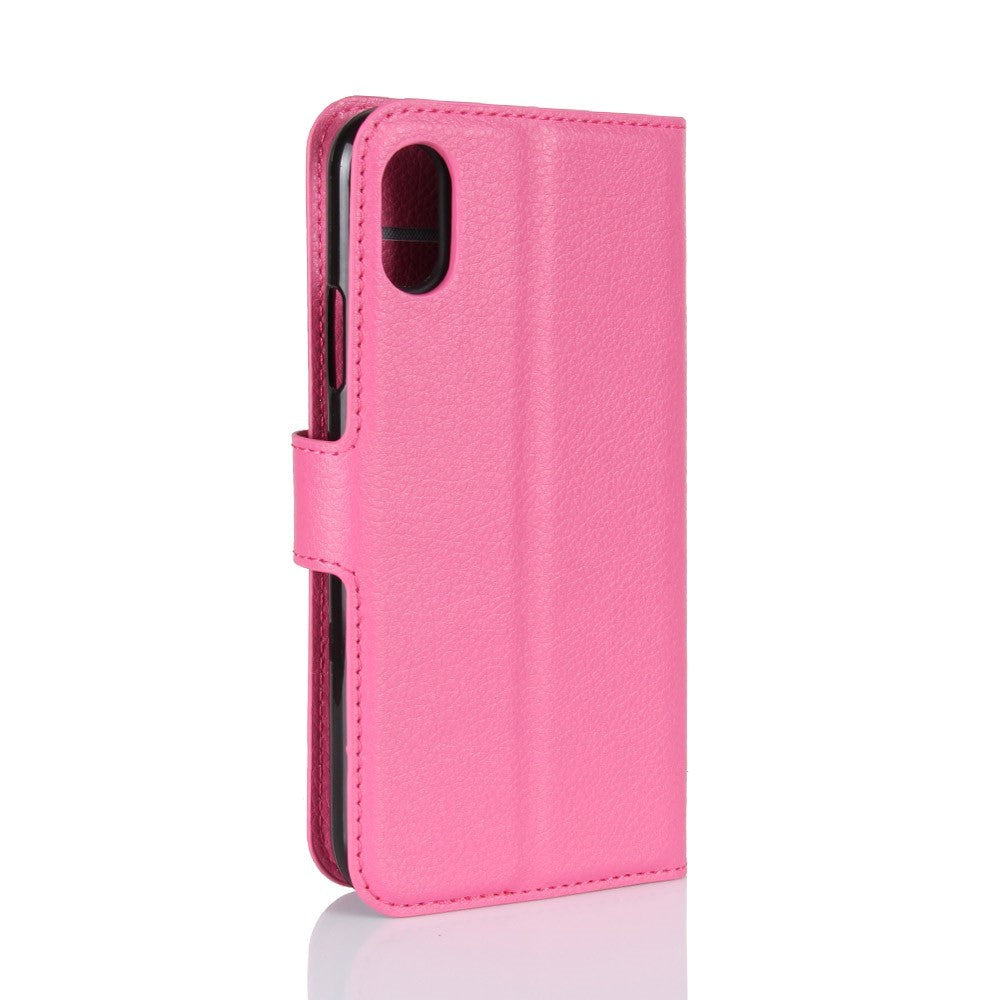 iPhone X / Xs Leather Wallet Case Soft Pouch Pink