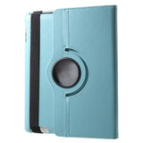 EIDERWOOD iPad 4 / 3 / 2 Faux Leather Flip Case with Elastic Band & Rotatable Function - Light Blue