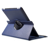 EIDERWOOD iPad 4 / 3 / 2 Faux Leather Flip Case with Elastic Band & Rotatable Function - Blue