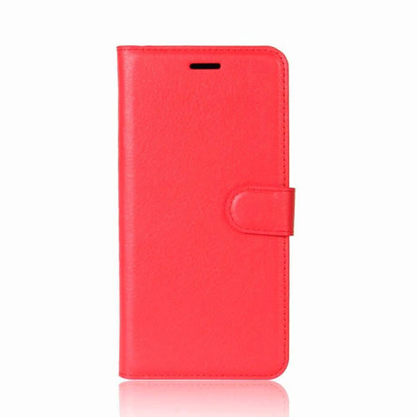 Samsung Galaxy S9 Leather Wallet Case Soft Pouch Red