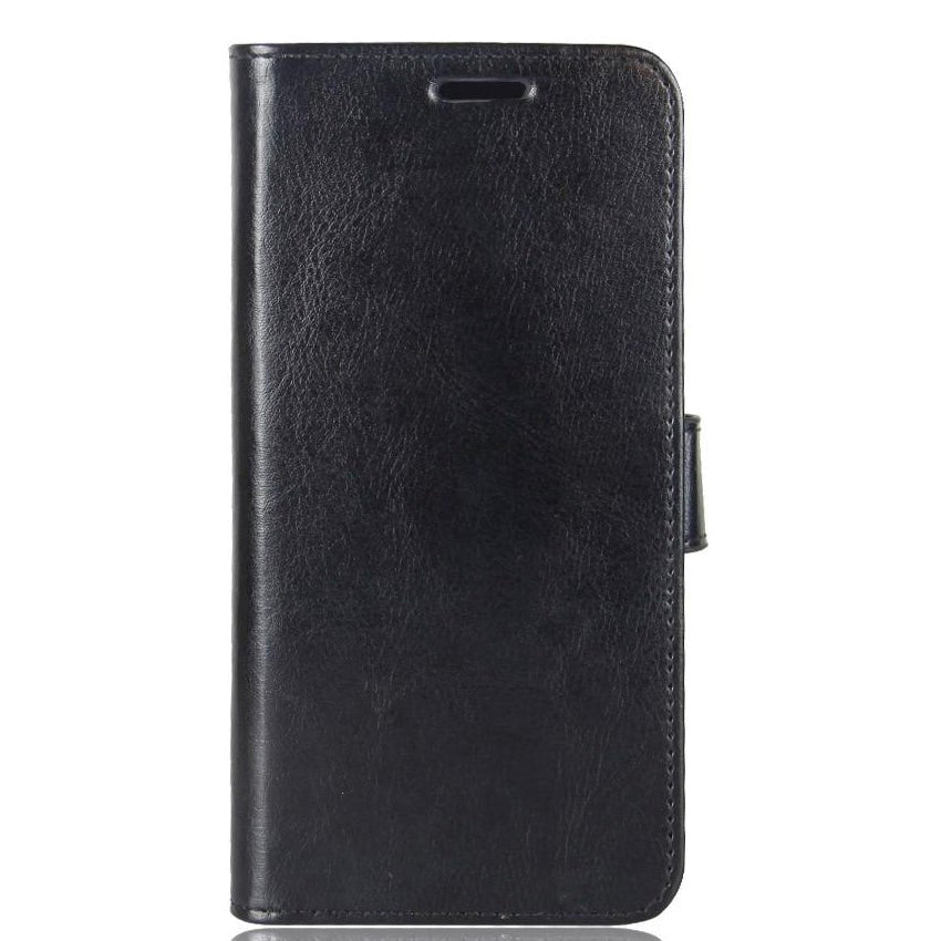 Samsung Galaxy S9 Glossy Leather Phone Wallet Case Black