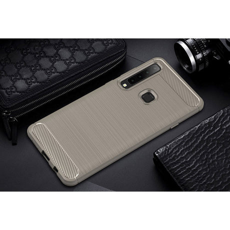 Samsung Galaxy A9 (2018) Brushed Carbon Fiber Texture Case Grey