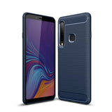 Samsung Galaxy A9 (2018) Brushed Carbon Fiber Texture Case Dark Blue