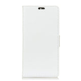 Samsung Galaxy A9 2018 PU Leather Flip Case w. Stand and Card Holder - White