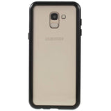 Samsung Galaxy J6 Magnetic Case w. Glass back - Black