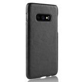 Samsung Galaxy S10e Flexible Plastic Case Litchi Texture - Black