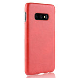 Samsung Galaxy S10e Flexible Plastic Case Litchi Texture - Red