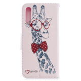 Samsung Galaxy A70 Leather Wallet Case Giraffe