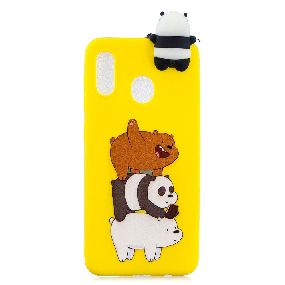 Samsung Galaxy A30 Flexible Plastic Case 3D Panda and Bears