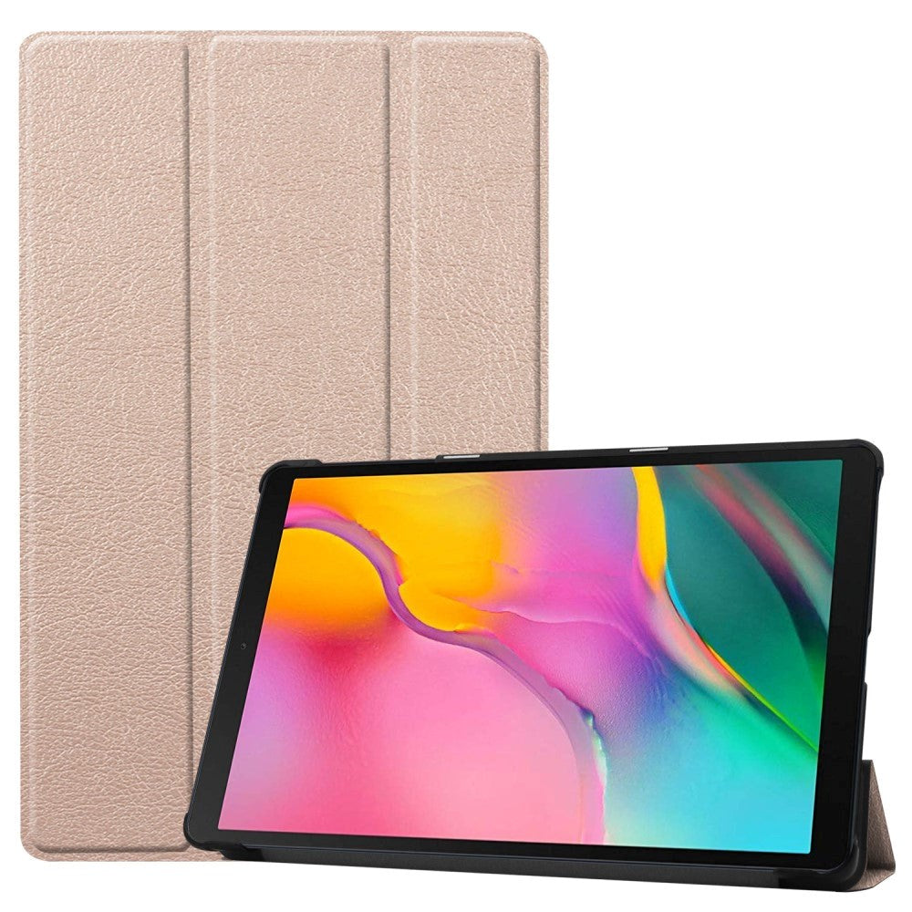 Samsung Galaxy Tab A 10.1" (2019) Foldable Leather Case with Stand Function - Gold