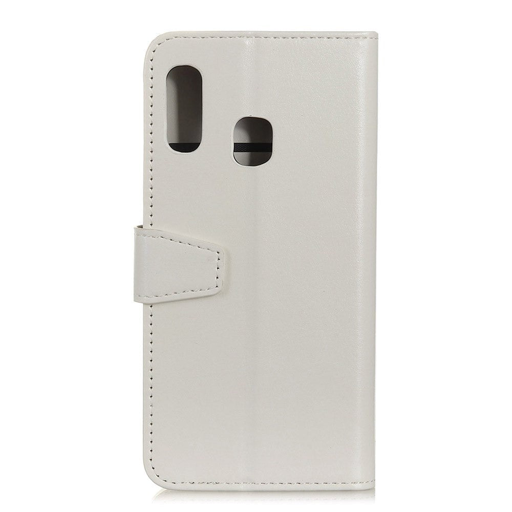 Samsung Galaxy A20e Leather Wallet Case White