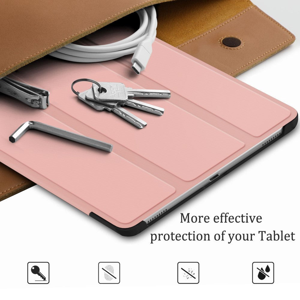 Samsung Galaxy Tab A 10.1" (2019) Tri-Fold Leather Case with Stand Function - Pink