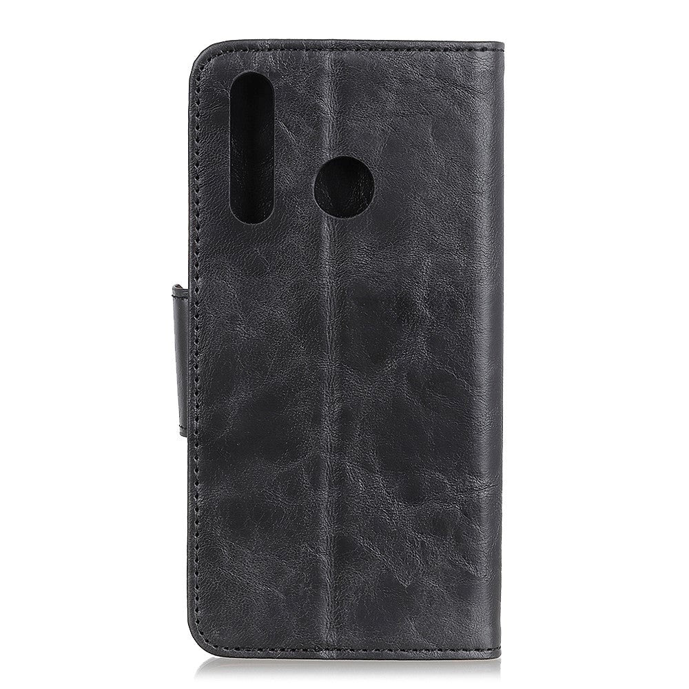 Samsung Galaxy A20s Neutral Leather Wallet Case Black