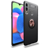 Samsung Galaxy A20s Case w. Magnetic Kickstand Black w. Rose Gold Ring