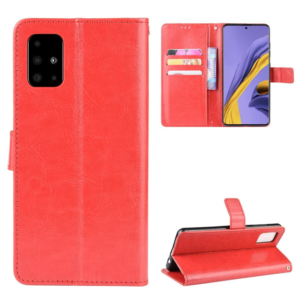 Samsung Galaxy A51 Leather Wallet Case & Strap - Red