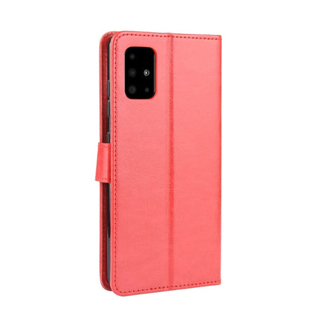 Samsung Galaxy A51 Leather Wallet Case & Strap - Red