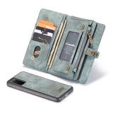 CASEME Samsung Galaxy S20 2-in-1 Retro Leather Wallet Case Light Green