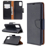 EIDERWOOD Samsung Galaxy A41 Faux Leather Flip Case with Cardholder & Stand Function - Black