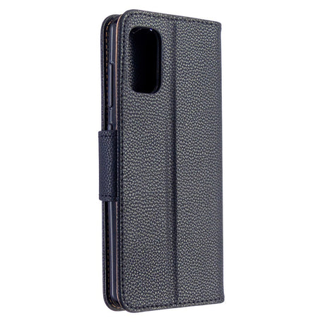 EIDERWOOD Samsung Galaxy A41 Faux Leather Flip Case with Cardholder & Stand Function - Black