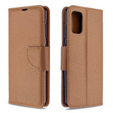 EIDERWOOD Samsung Galaxy A41 Faux Leather Flip Case with Cardholder & Stand Function - Brown