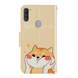 Samsung Galaxy M11 Leather Wallet Case - Thick Cat