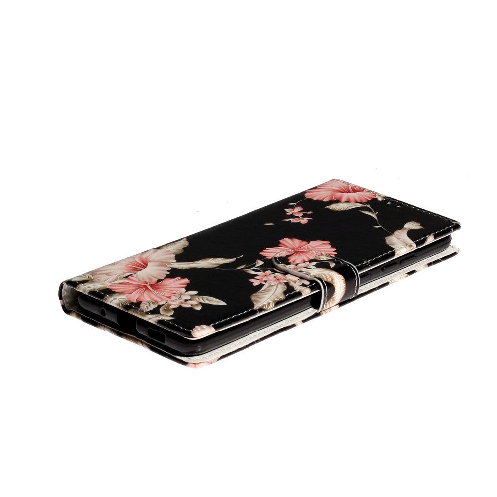 Samsung Galaxy S20 Pink Flowers Wallet Case - Black / Pink