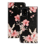 Samsung Galaxy A51 Pink Flowers Wallet Case - Black / Pink