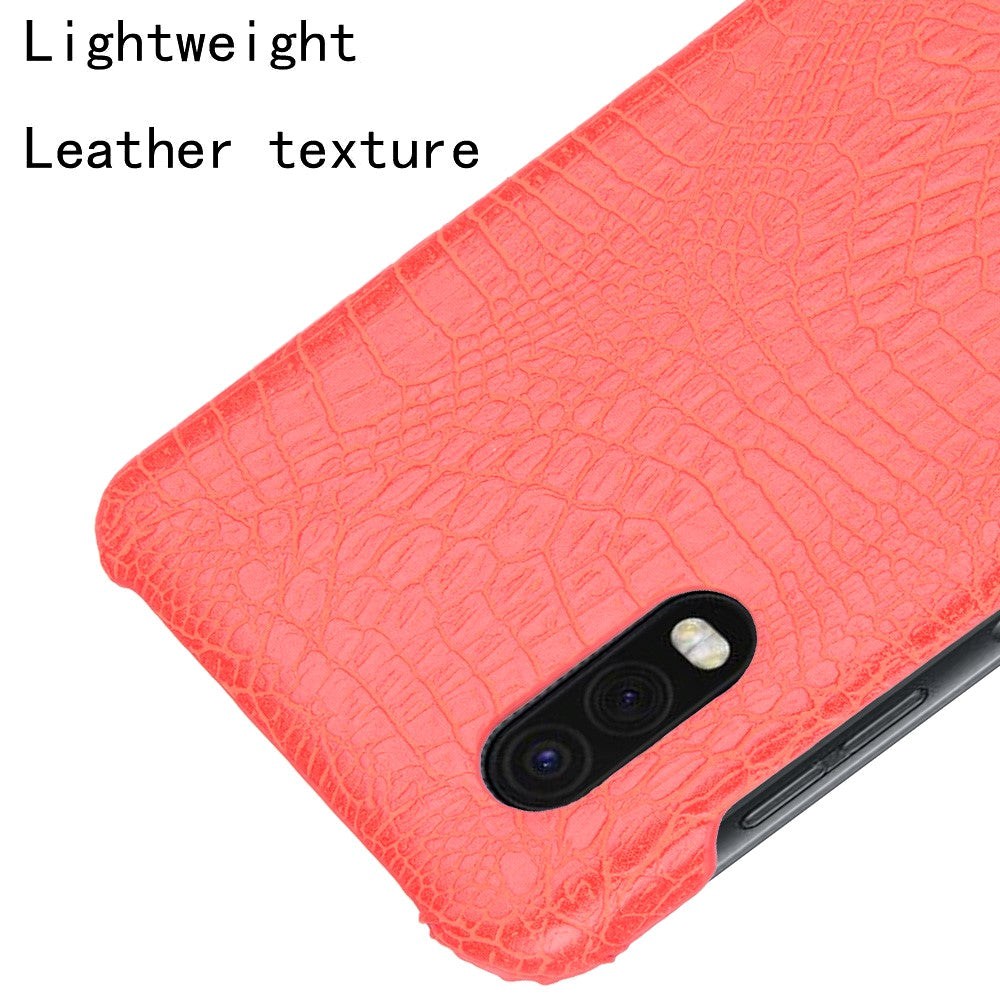 Samsung Galaxy XCover Pro - Leather Case - Red Crocodile Texture