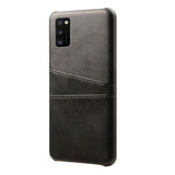 Samsung Galaxy A41 Leather Case w. Card Holder - Black