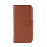 Samsung Galaxy A51 (5G) Litchi Leather Flip Case w. Wallet - Brown