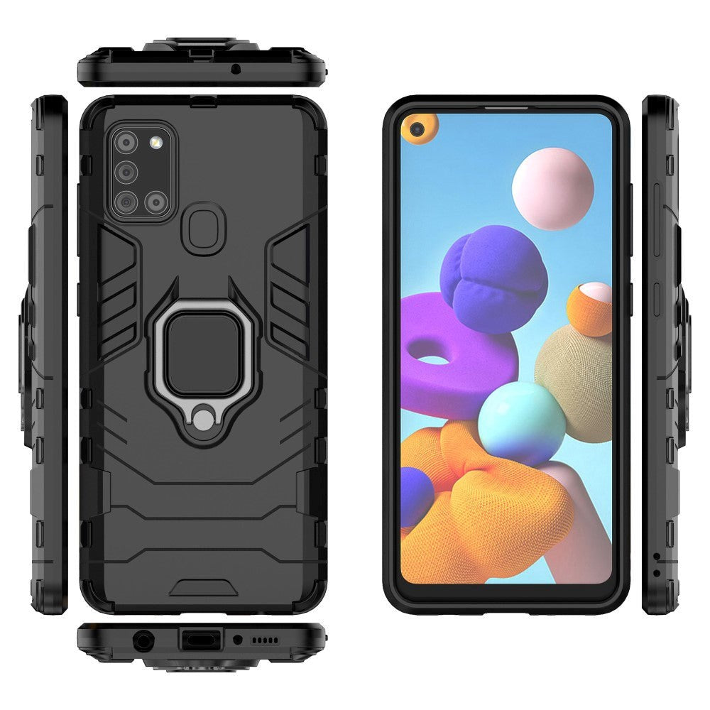 Samsung Galaxy A21s Tough Case w. Magnetic Kickstand - Black