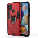 Samsung Galaxy A21s Tough Case w. Magnetic Kickstand - Red